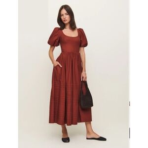 Reformation Everlyn Dress in Fig Jam